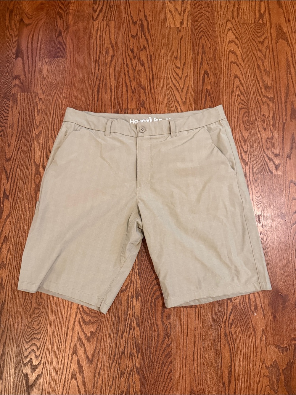 Hang Ten Men's Light Khaki Flat Front Shorts